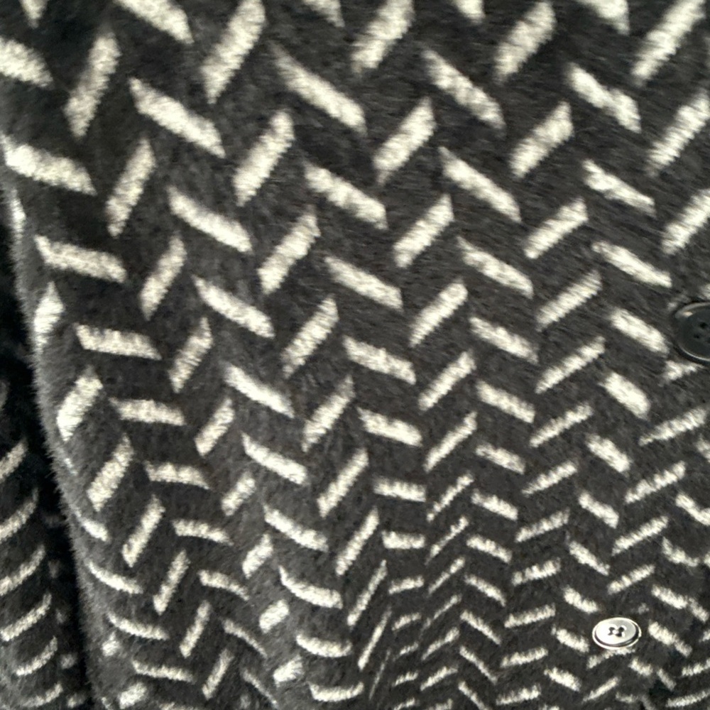 Liverpool Black and White Herringbone Knit Cardigan - Picture 2 of 3